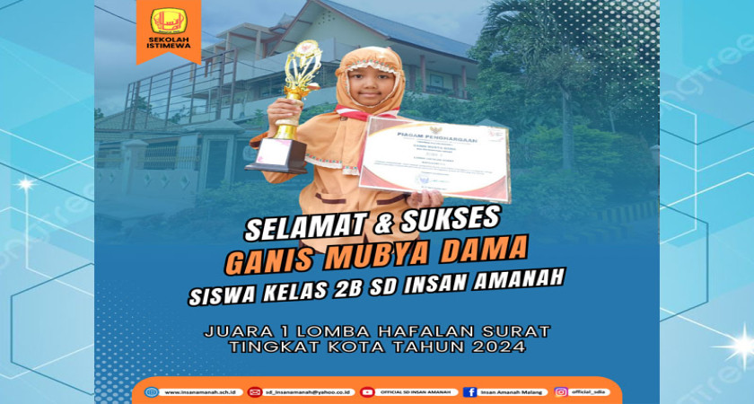 Juara 1 Hafalan Surat Tingkat Kota Malang Tahun 2024