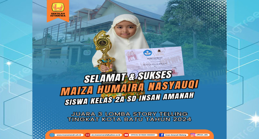 Juara 3 Lomba Storry Telling Kota Batu Tahun 2024